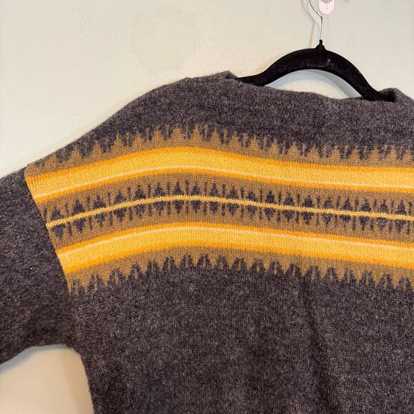 Vintage Jersey Modeller Sweater Womens M Gray Wool Sweden Swedish Knit Pullover - Picture 6 of 6